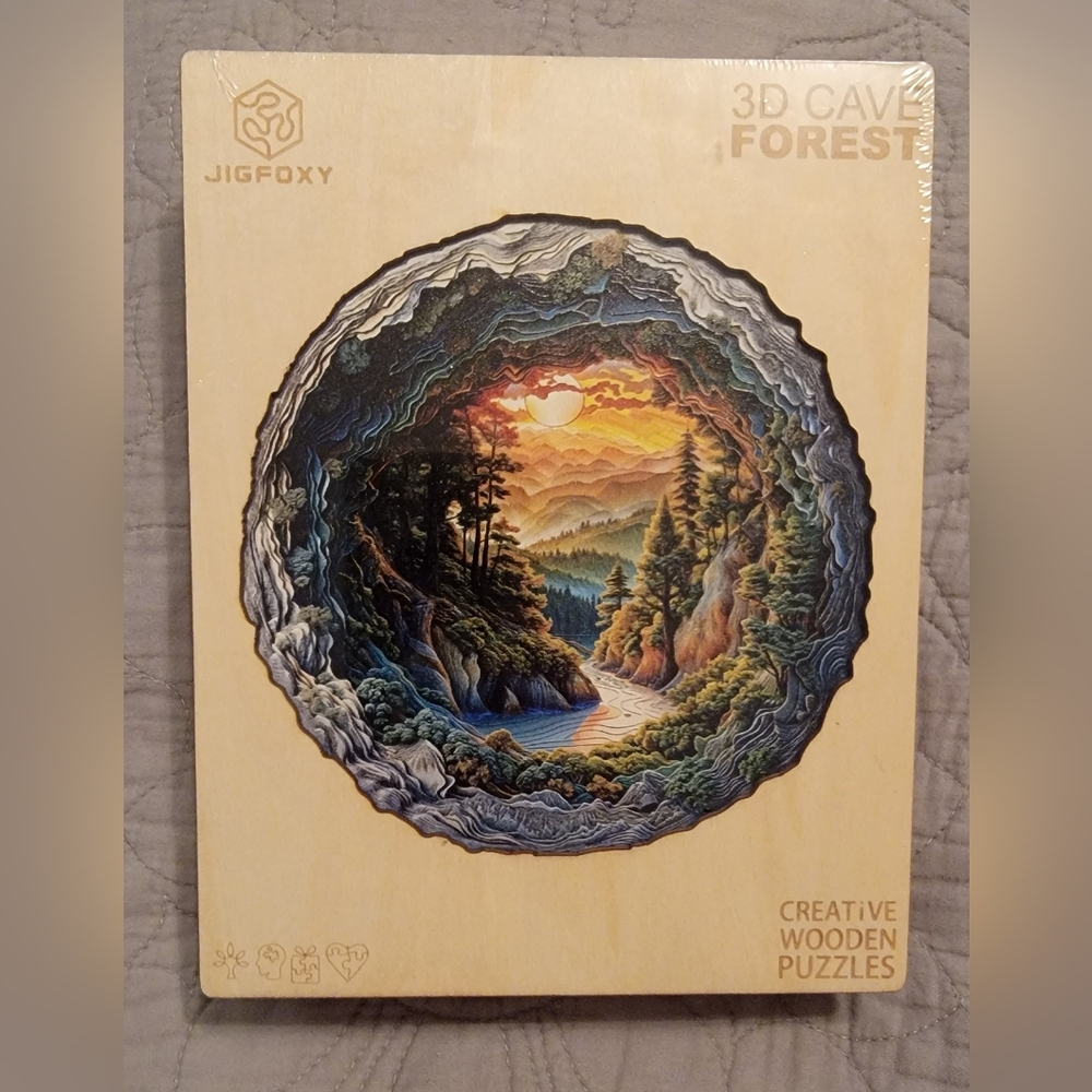 Jigfoxy 3D Cave Forest Wooden Jigsaw Puzzle